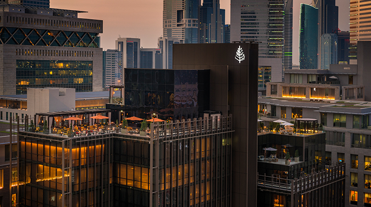 four seasons hotel dubai international financial centre rooftop aerial